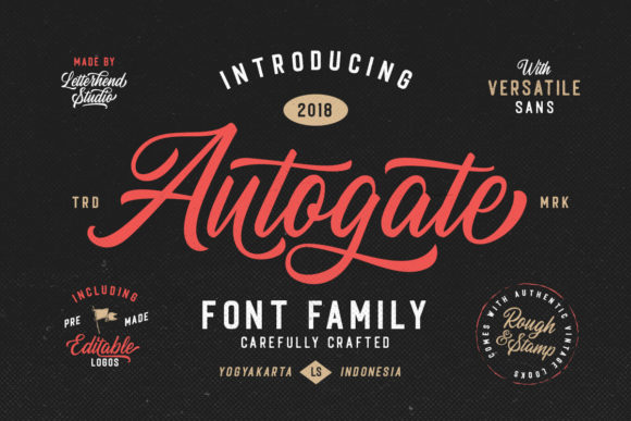 Autogate Family Font: A Script & Sans Duo for Editors
