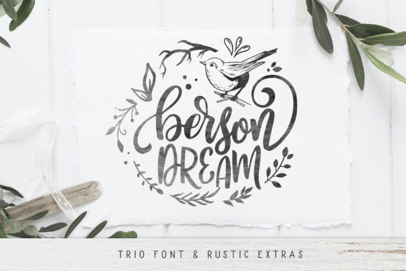 Berson Dream: A Romantic Script Typeface for Brand Identity Work
