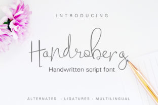 Handroberg: A Handwritten Script Font for Authentic Branding