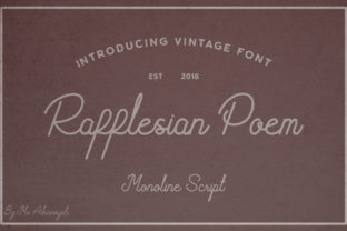 Rafflesian Poem: A Vintage Script Font for Handmade Products