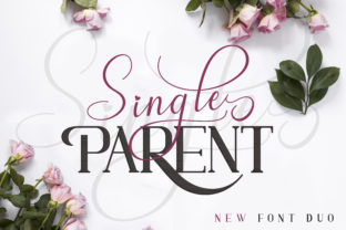 Single Parent Duo: A Gorgeous Script Font for Handmade Labels & Printables