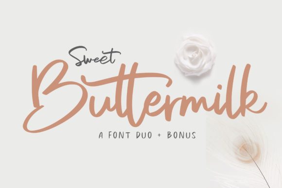 Sweet Buttermilk Duo: A Whimsical Typeface for Digital Brands